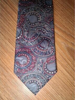 Christian Dior Monsier Silk Tie Red Multicolor Floral